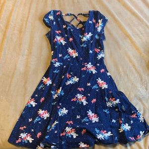 Blue flowered dress